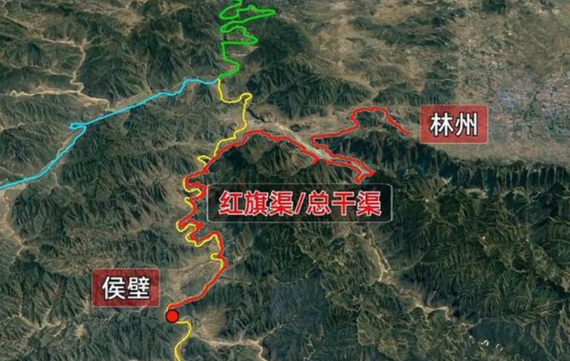 红旗渠开凿时的地图